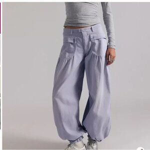 NWT Free People We The Free Lotus Balloon Jeans Blue Imagination Lavender 25